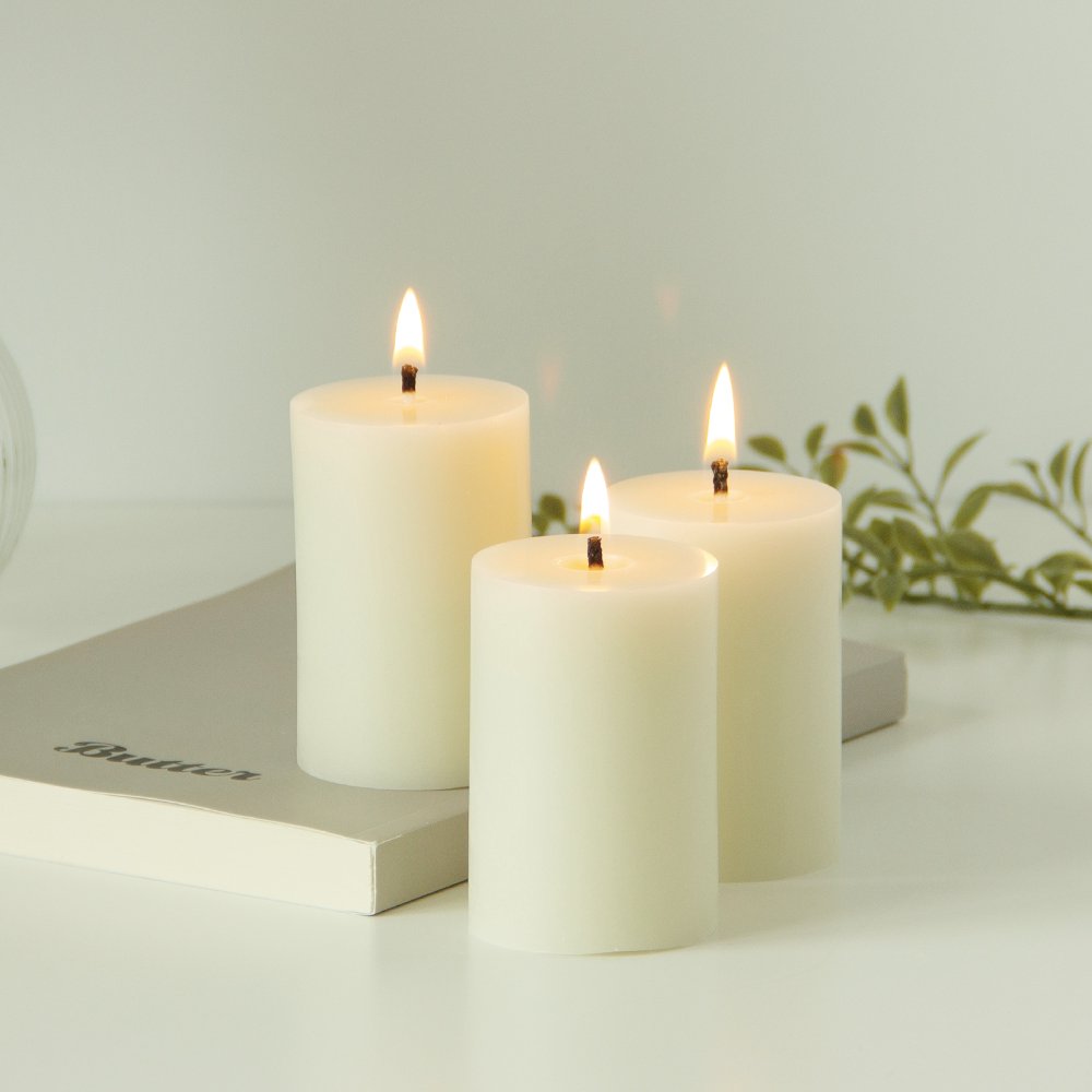 White Beeswax Pillar Candle